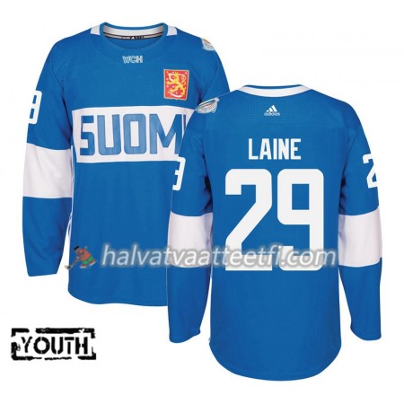Suomi Pelipaita Patrik Laine 29 Jääkiekon maailmancupin 2016 Lasten Sininen Premier Paita Suomi Pelipaita Patrik Laine 29 Jääkiekon maailmancupin 2016 Lasten Sininen Premier Paita